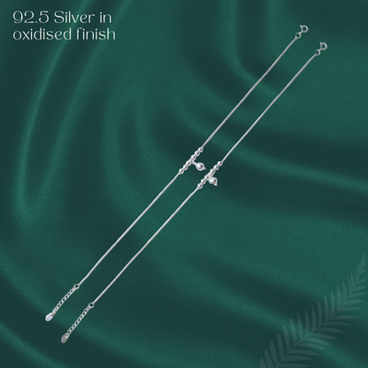 Silver Ball-Chain Anklet