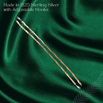 Snake Gold-Rose-White Anklet