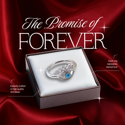Silver Evil Eye Ring