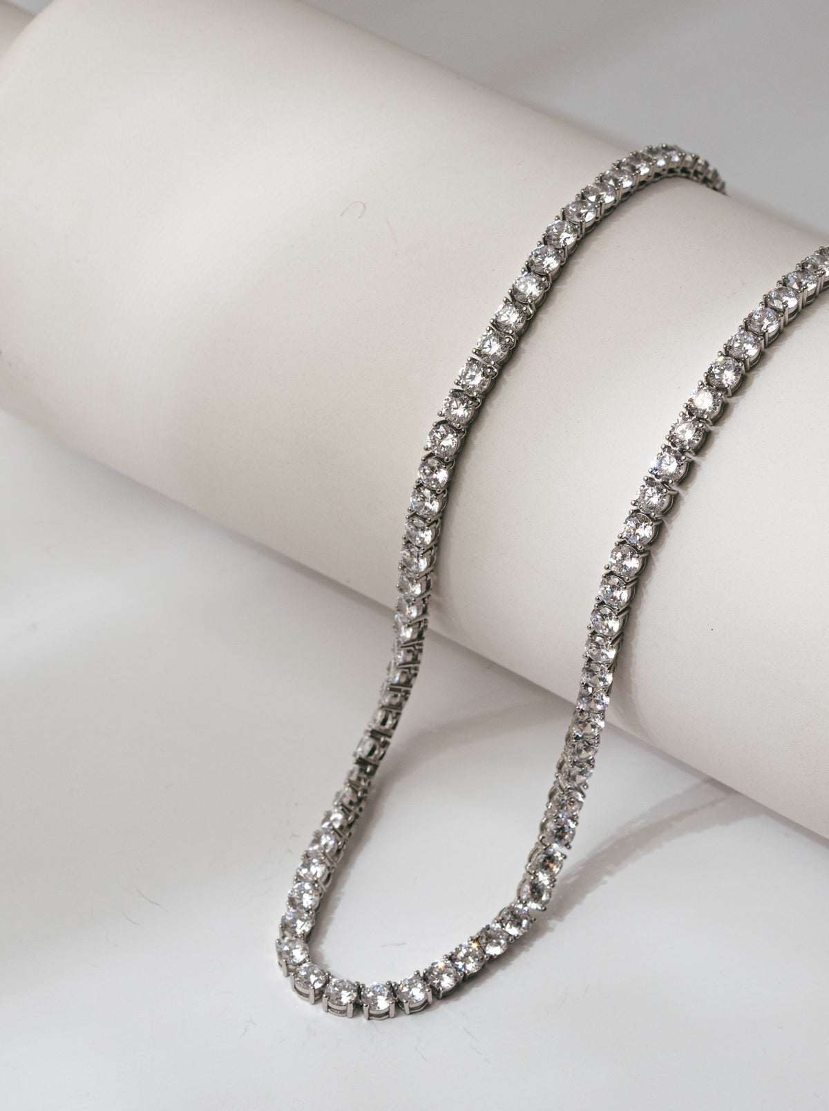 925 Sterling Silver Tennis Necklace