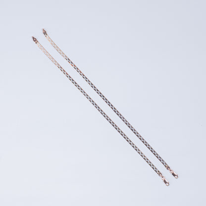 Rose Gold Snake Line Anklet