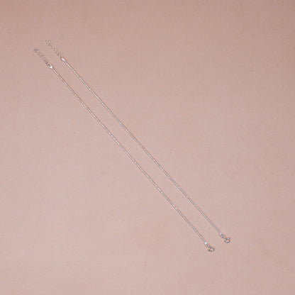 Silver Italian Round Anklet