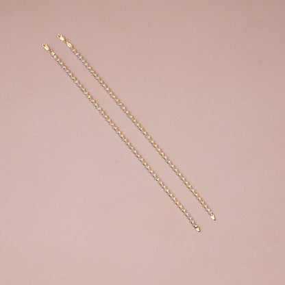 Golden Open Twist Anklet